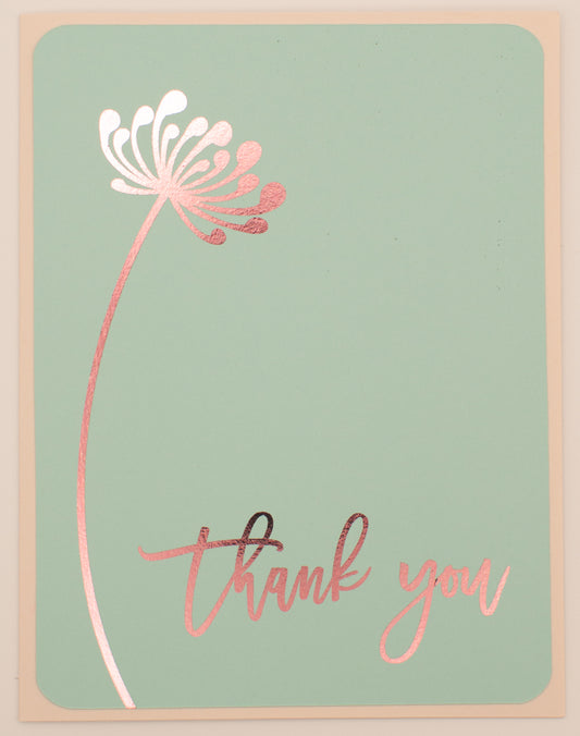 Thank You Card Set | 8 Handmade Foil Thank You Cards | 4 Assorted Designs