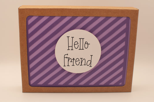 Handmade Card Pack - "Hello" - Bright and Colorful (Set of 6)
