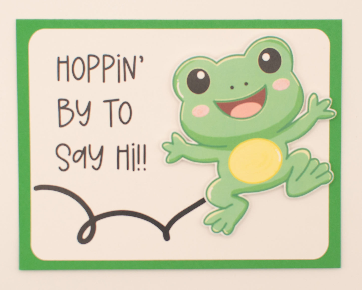 Handmade Card - "Hopping by to Say Hi!!" - Happy Frog