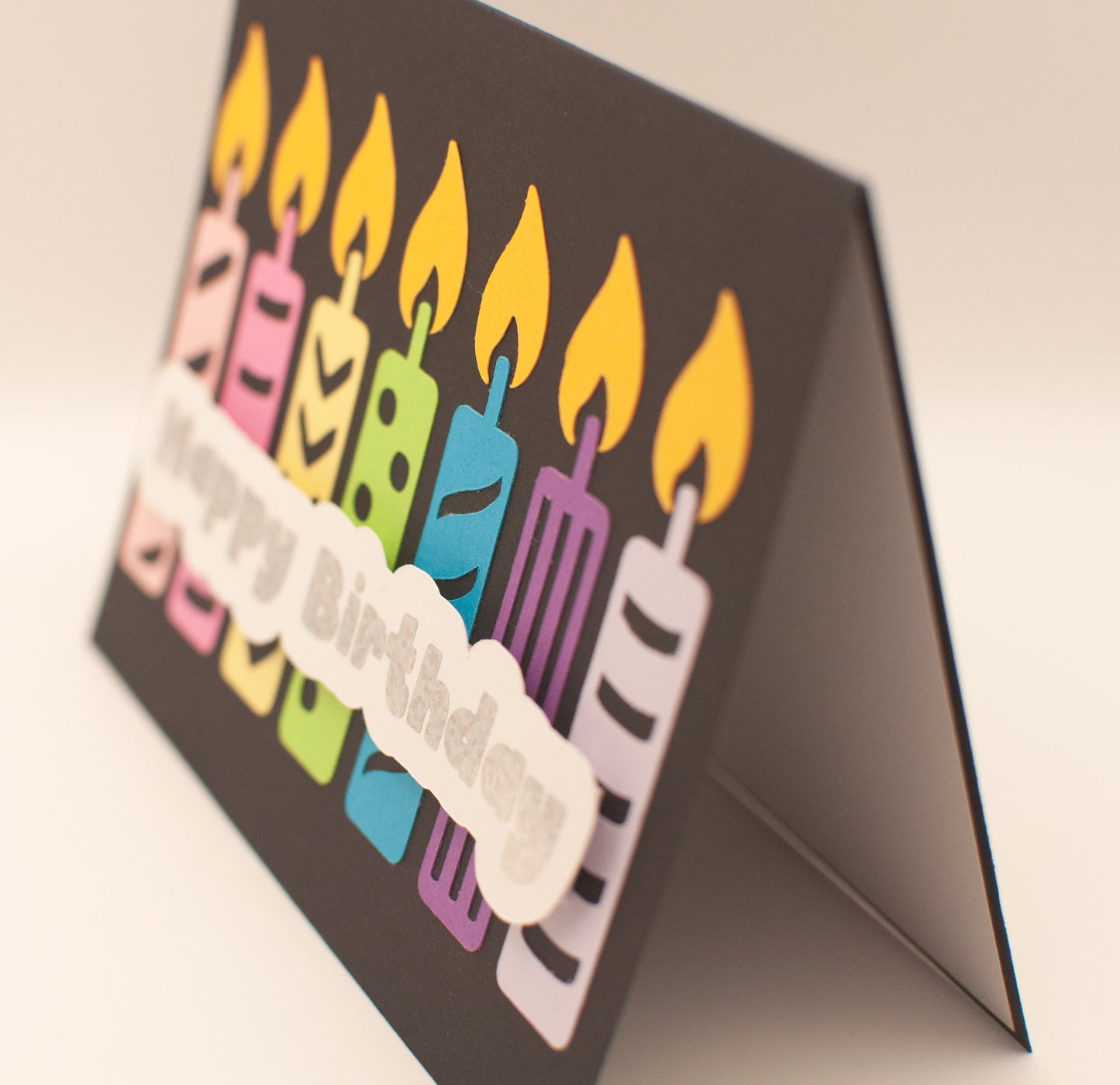 Handmade Card - "Happy Birthday" - Candles