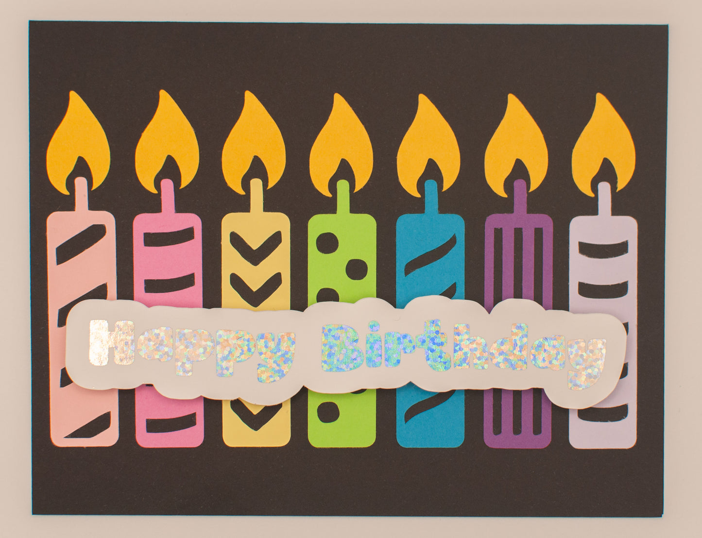 Handmade Card - "Happy Birthday" - Candles