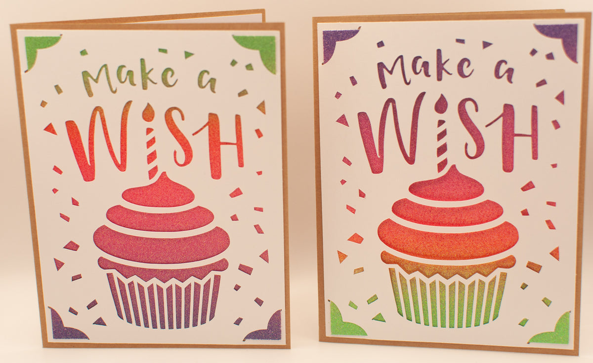 Birthday Card - "Make a Wish" - Cupcake (Kraft)