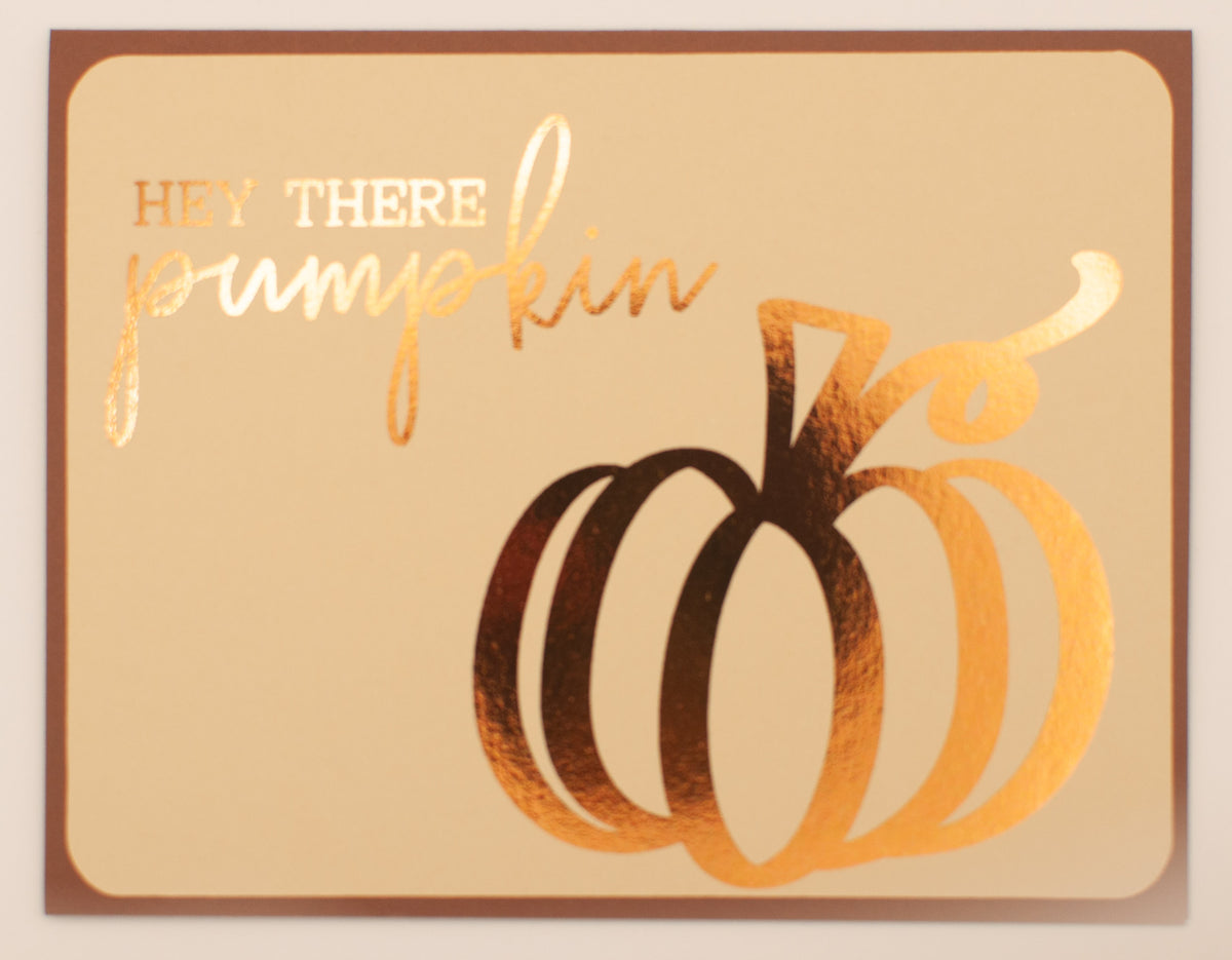 Hey There Pumpkin Card | Handmade Fall Greeting Card