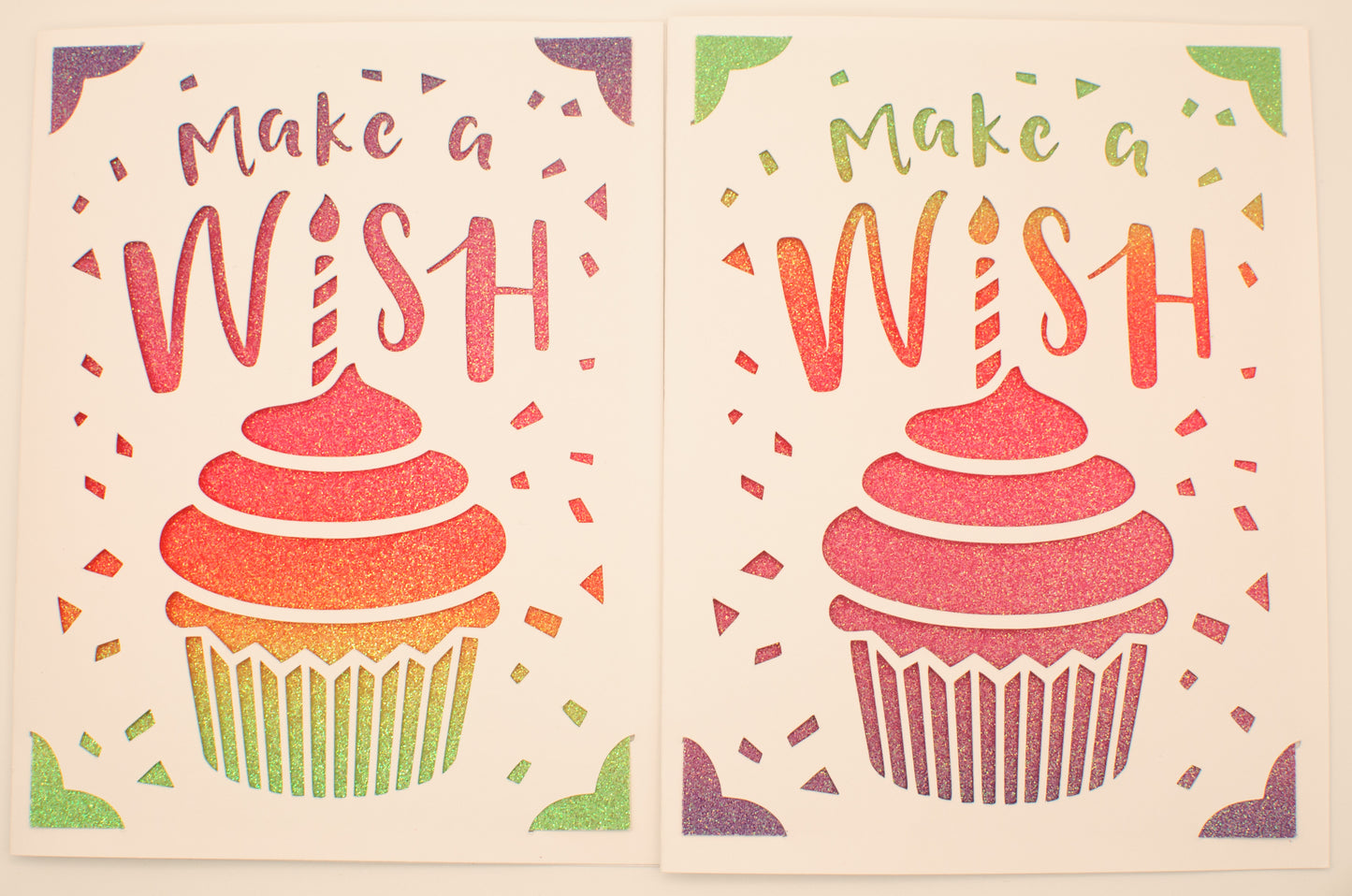 Birthday Card - "Make a Wish" - Cupcake