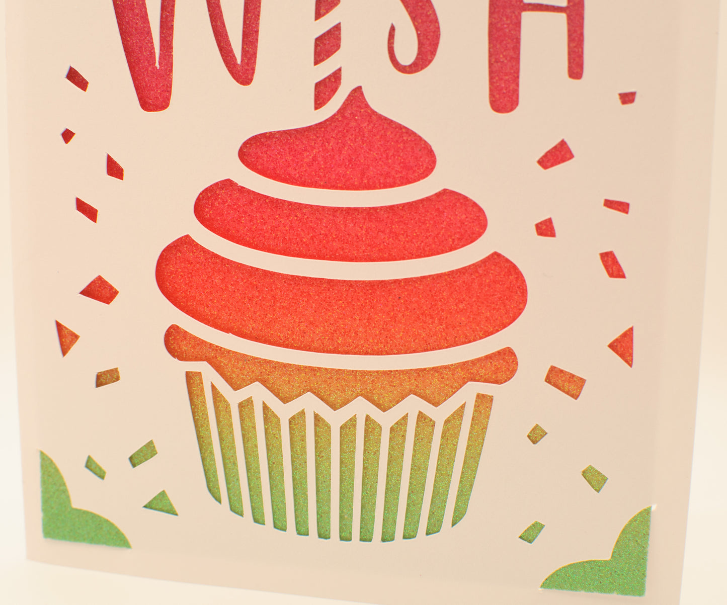 Birthday Card - "Make a Wish" - Cupcake