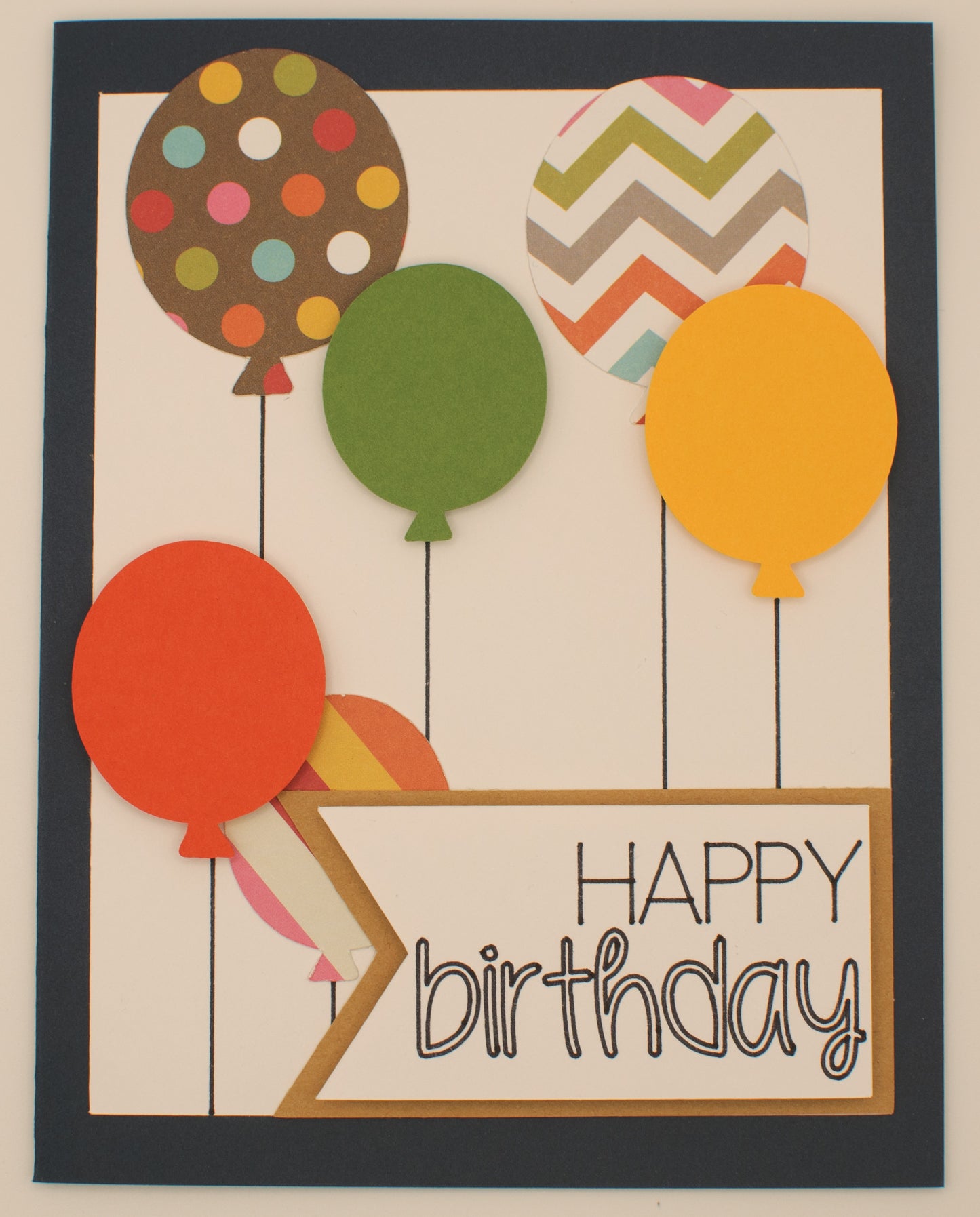 Birthday Card - "Happy Birthday" - Balloons