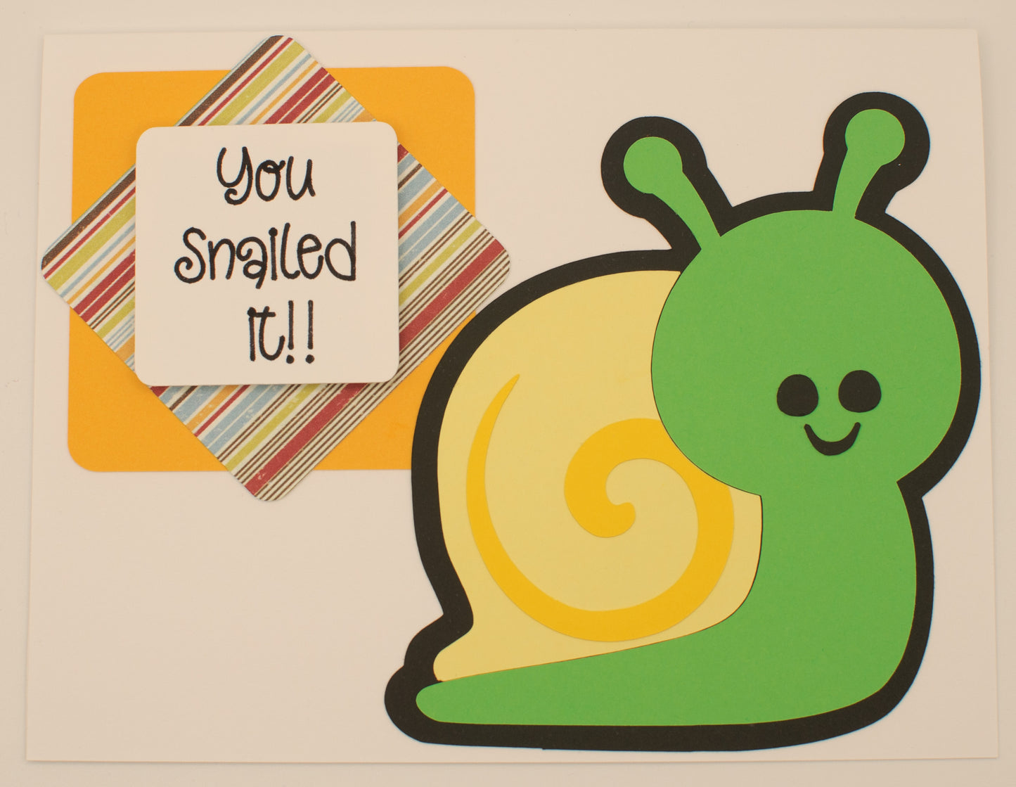 Congratulations Card - "Snailed it!!" - Snail Pun