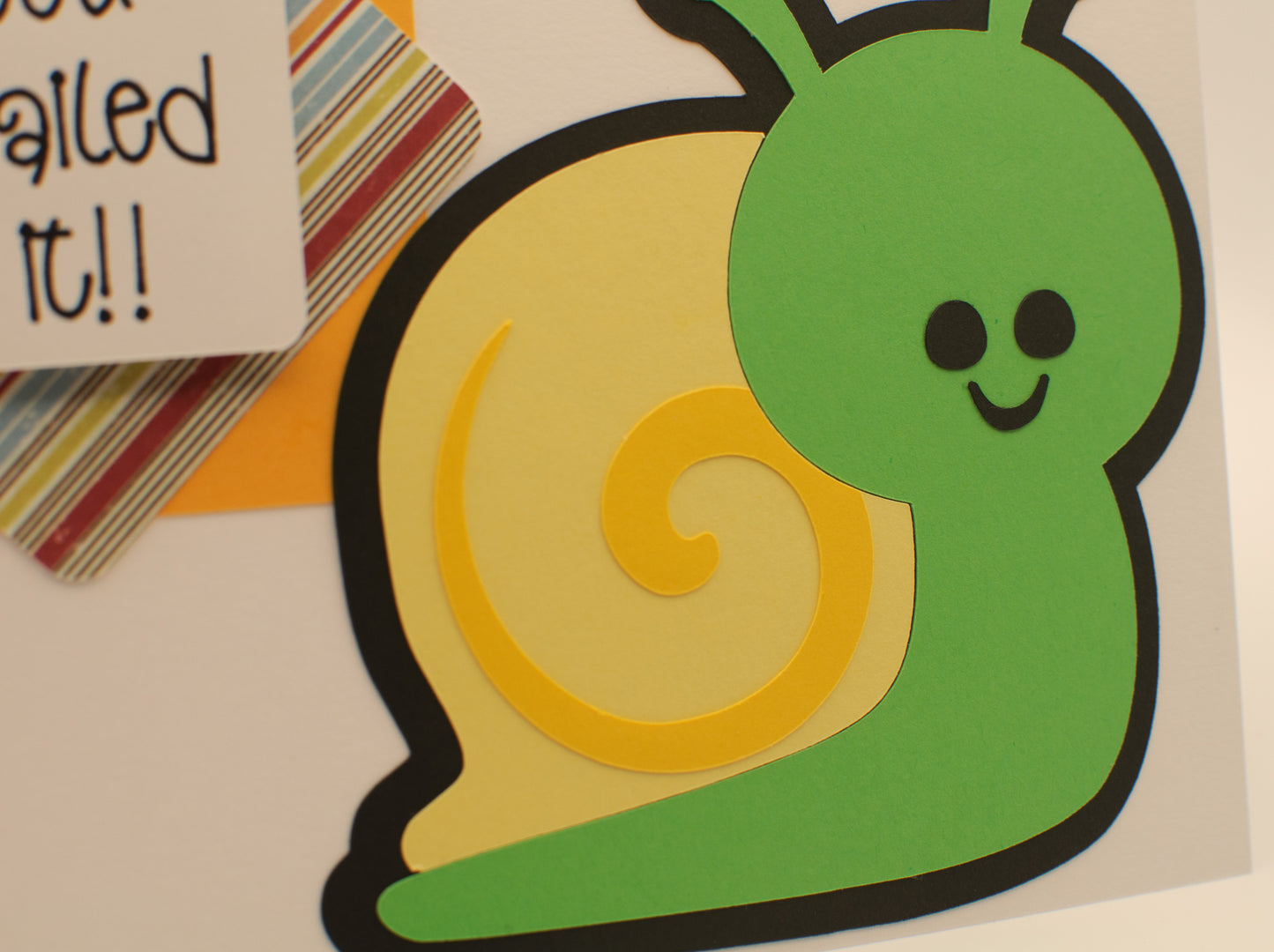 Congratulations Card - "Snailed it!!" - Snail Pun
