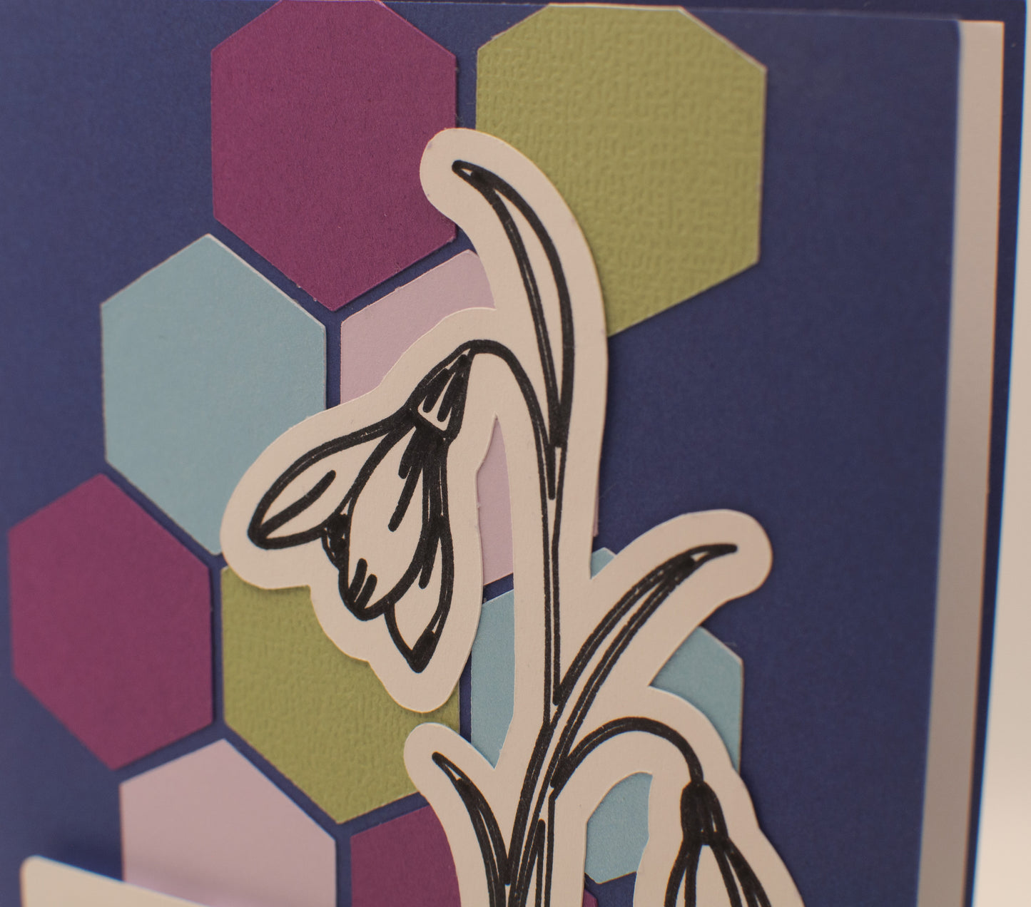 Sympathy Card - "With Sympathy" - Snowdrop Flower