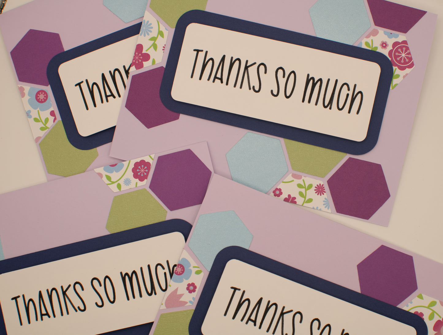 Thank You Card - "Thanks So Much" - Hexagons