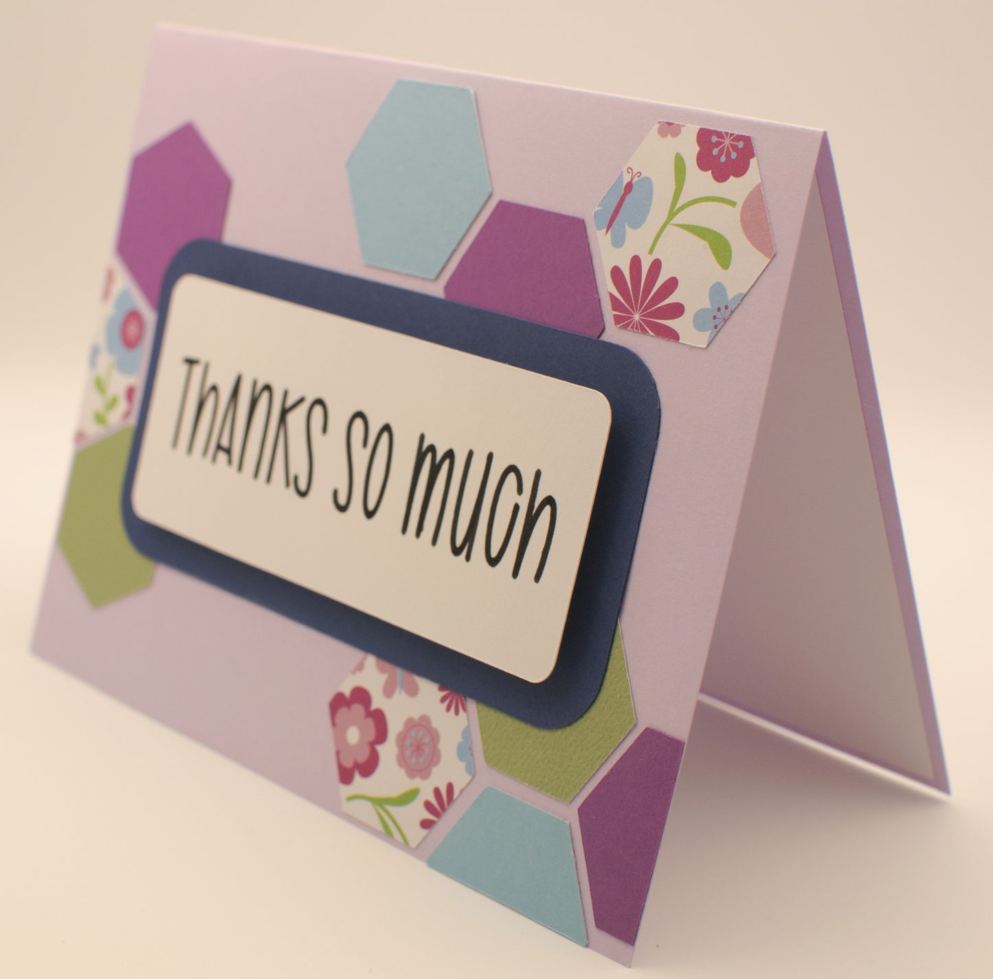 Thank You Card - "Thanks So Much" - Hexagons