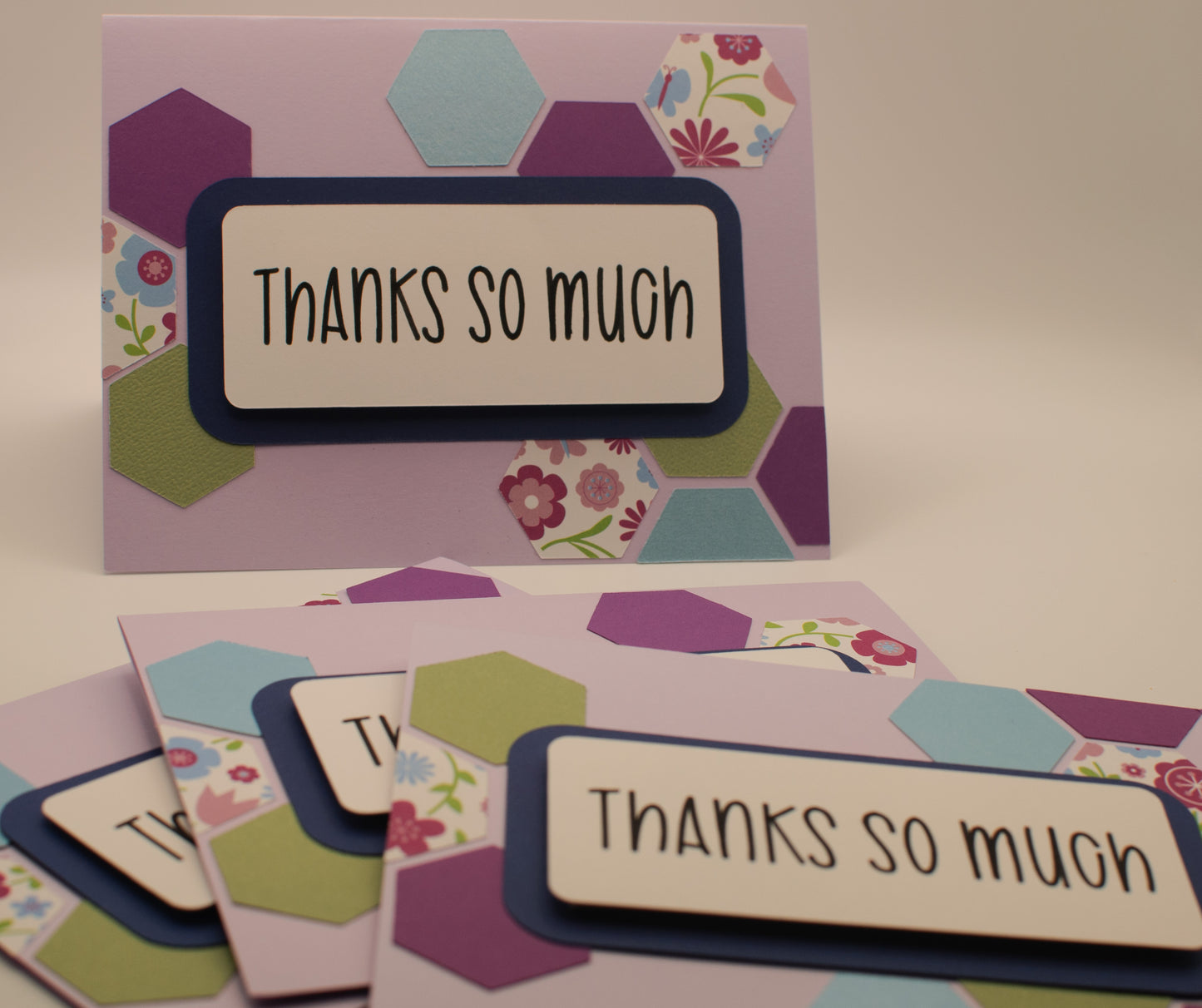 Thank You Card - "Thanks So Much" - Hexagons