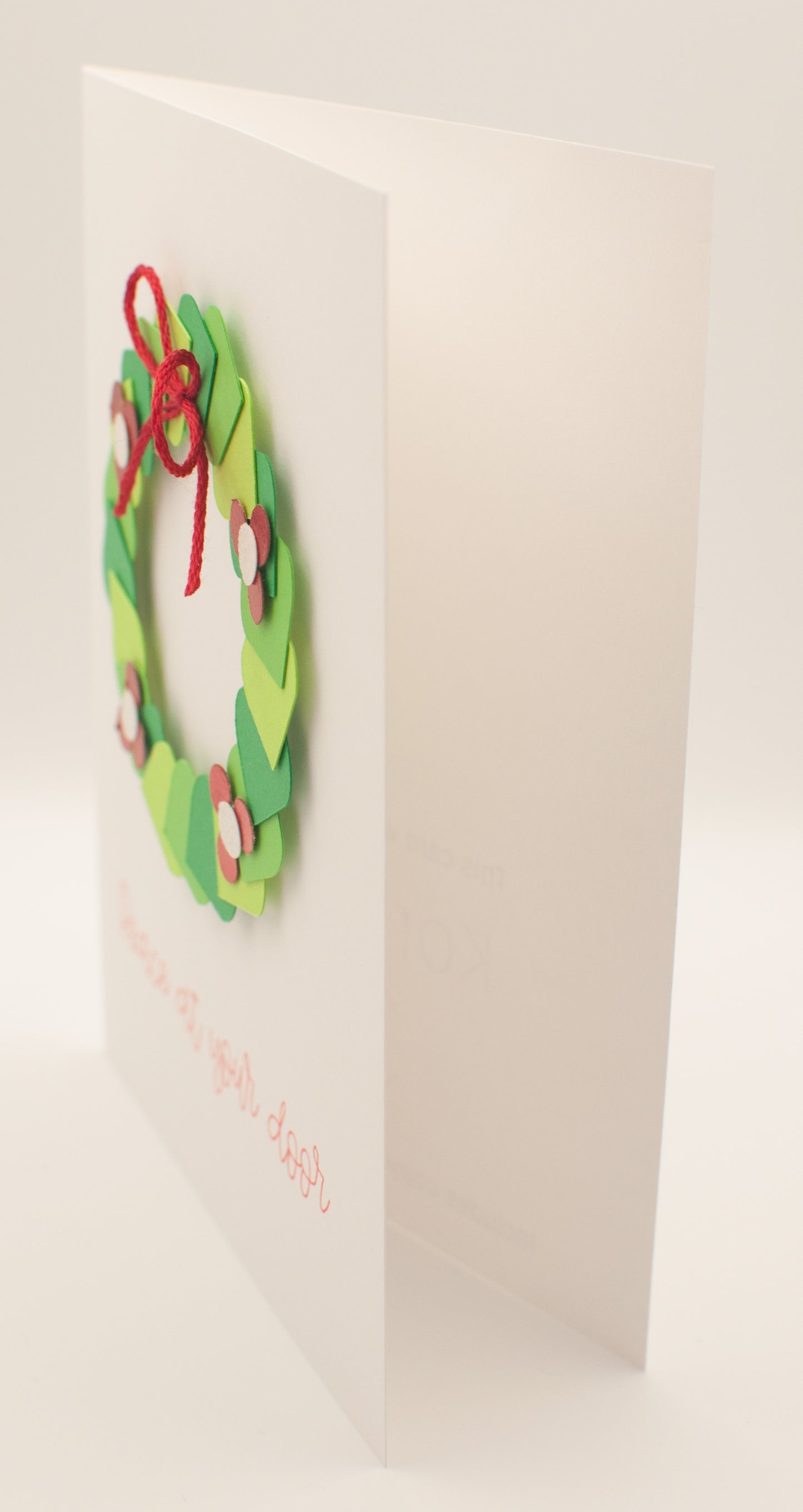 Holiday Card - "Peace at Your Door" - Peaceful Wreath