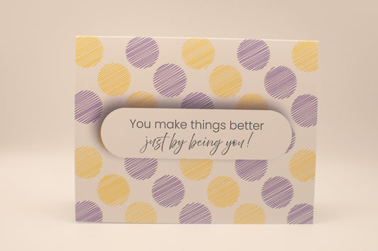 Printed Card Pack - Just Because - Dots (Set of 8)