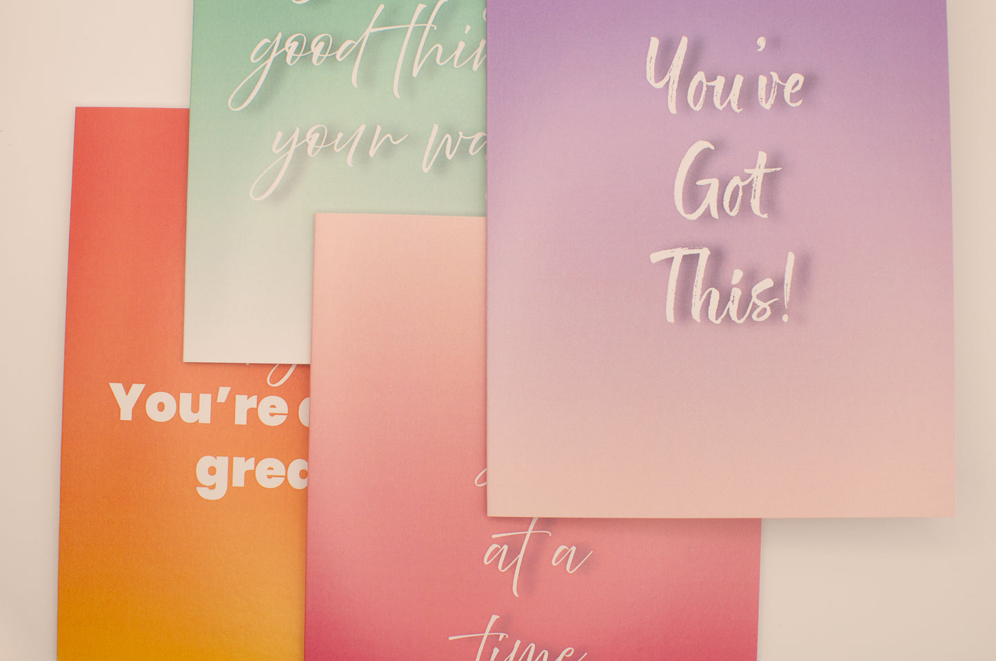 Printed Card Pack - Encouragement - Gradient (Set of 8)