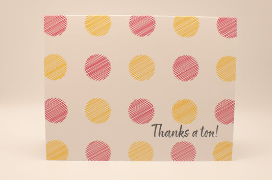 Printed Card Pack - Thank You - Dots (Set of 8)
