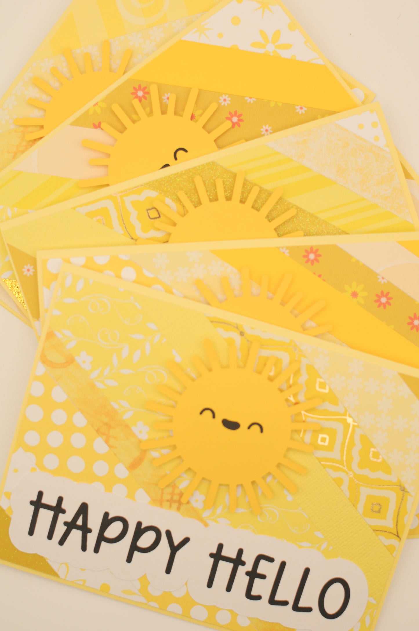 Handmade Card - "Happy Hello" - Smiling Sunshine