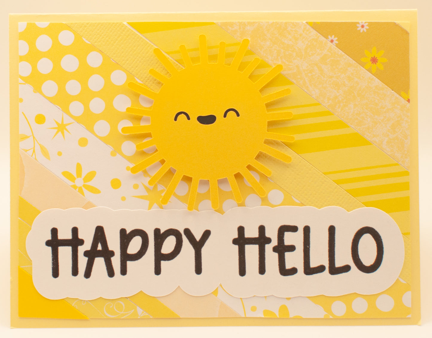 Handmade Card - "Happy Hello" - Smiling Sunshine