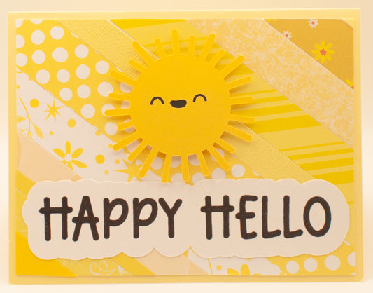 Handmade Card - "Happy Hello" - Smiling Sunshine