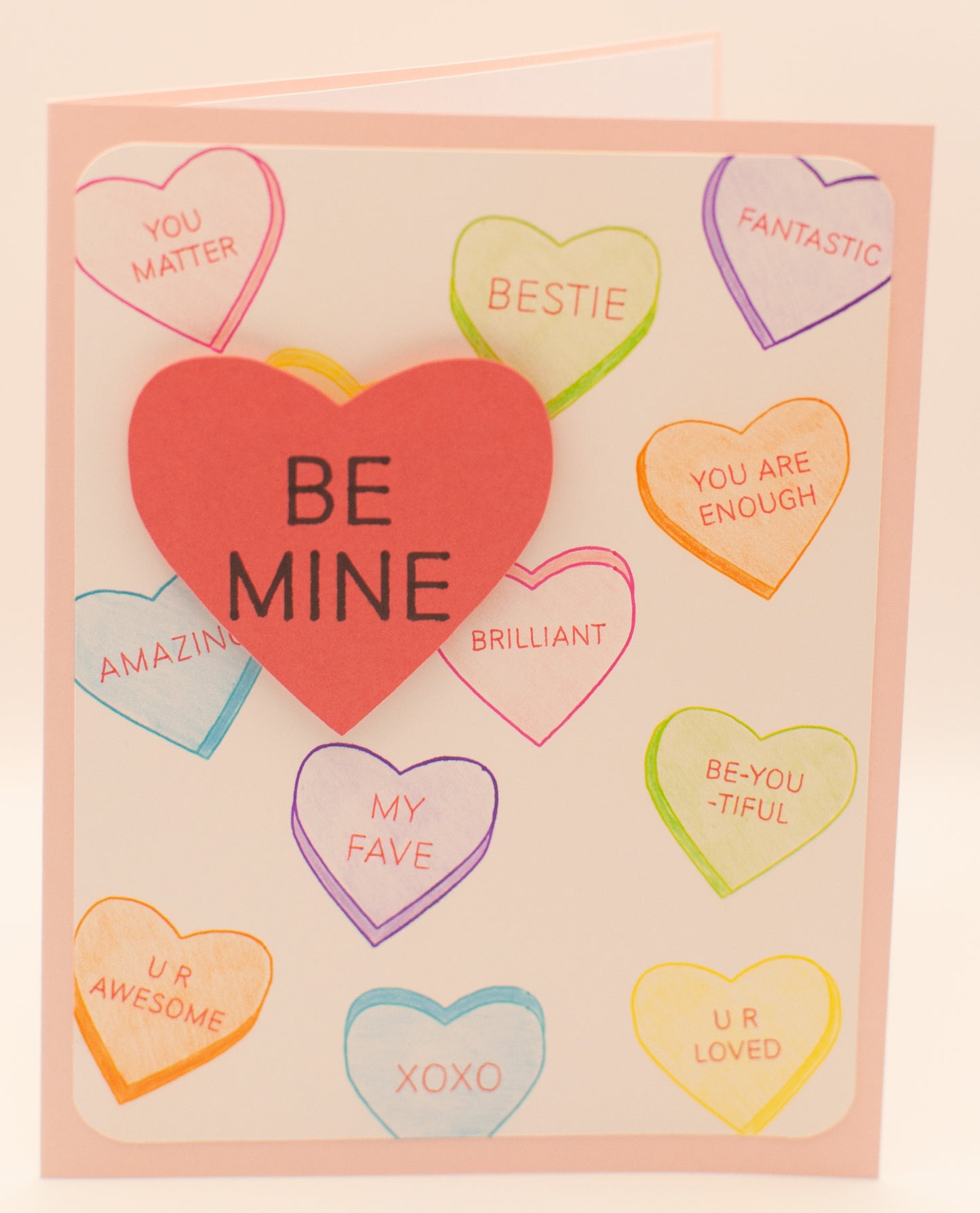 Love Card - Candy Hearts - "Be Mine"