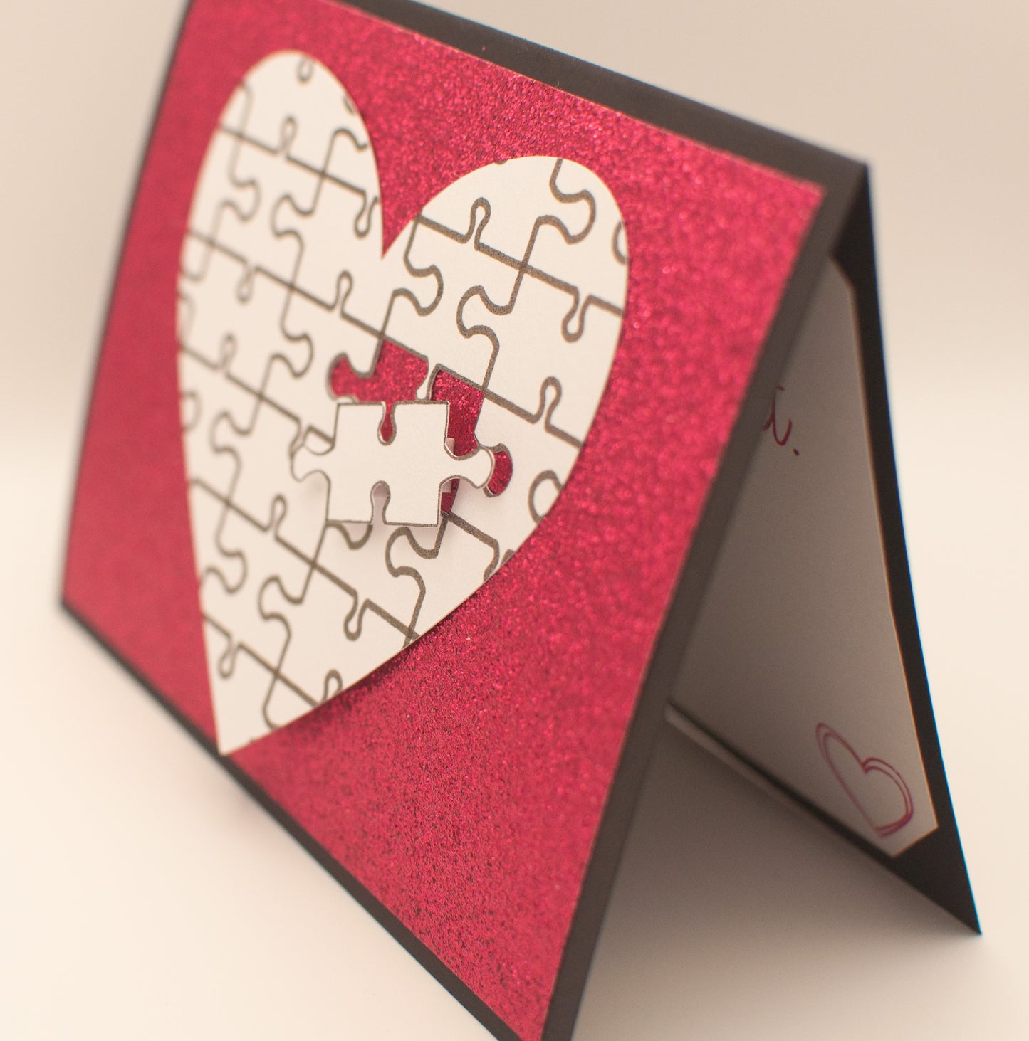 Love Card - Puzzle Heart - "Some Just Fit"