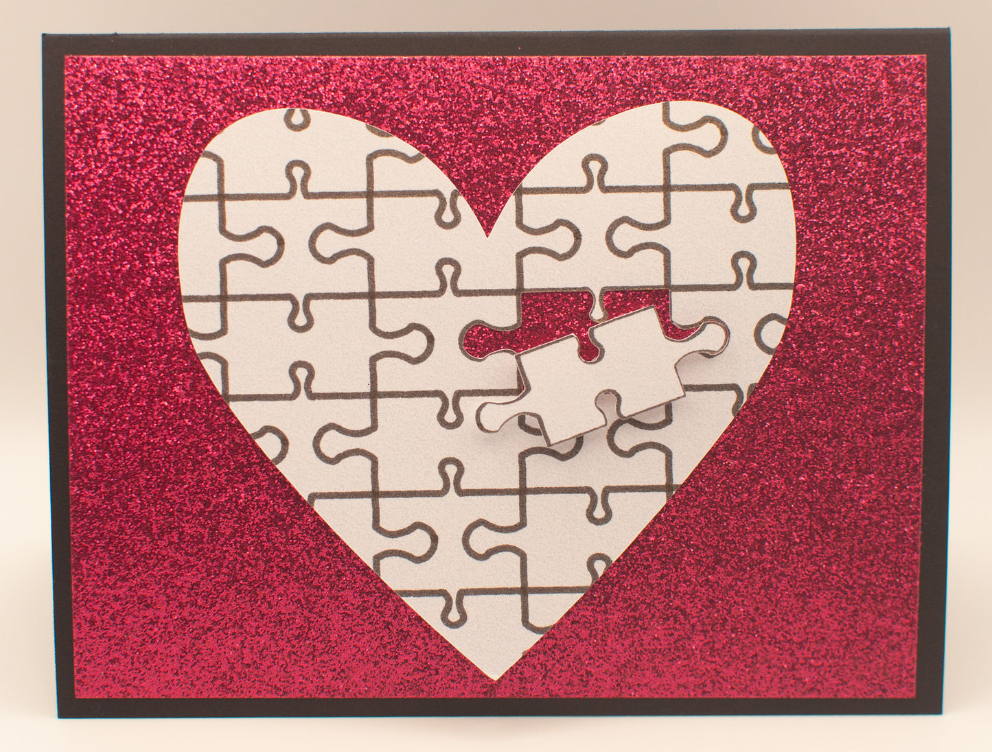 Love Card - Puzzle Heart - "Some Just Fit"