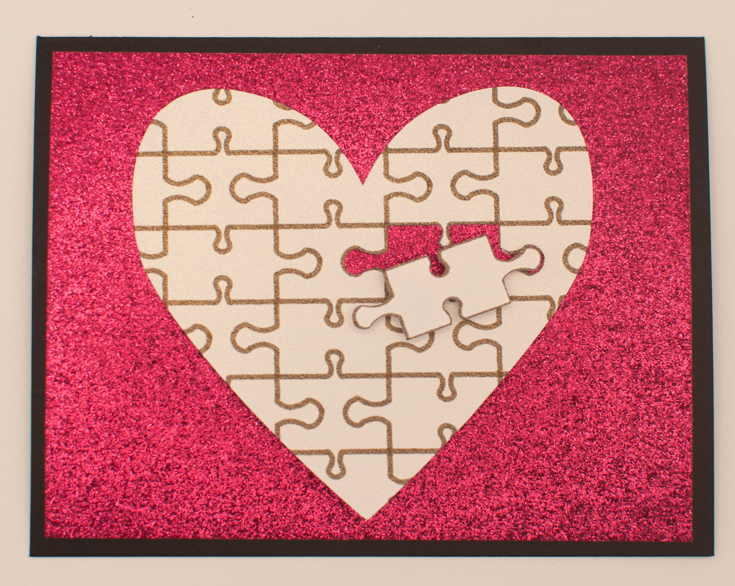 Love Card - Puzzle Heart - "Some Just Fit"