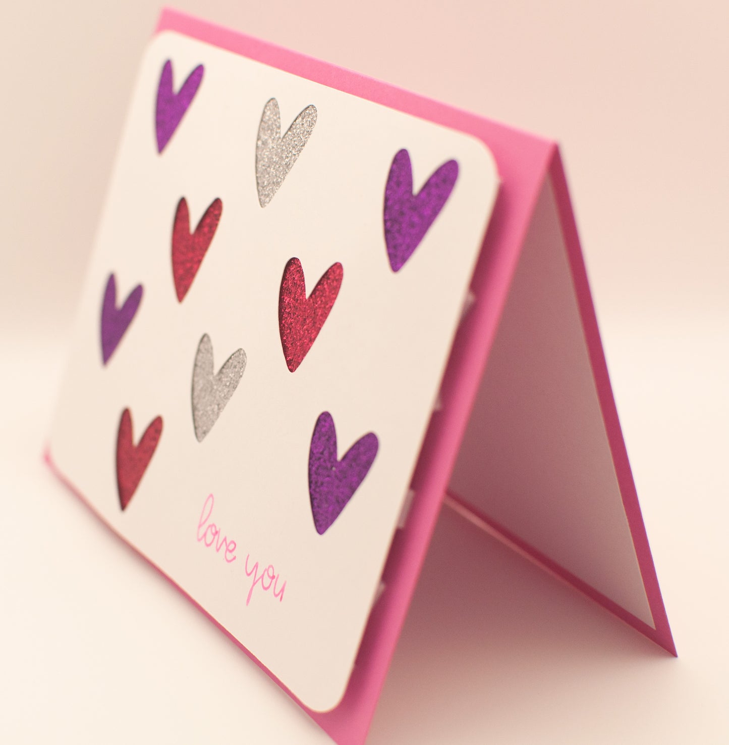 Love Card - Glitter Hearts