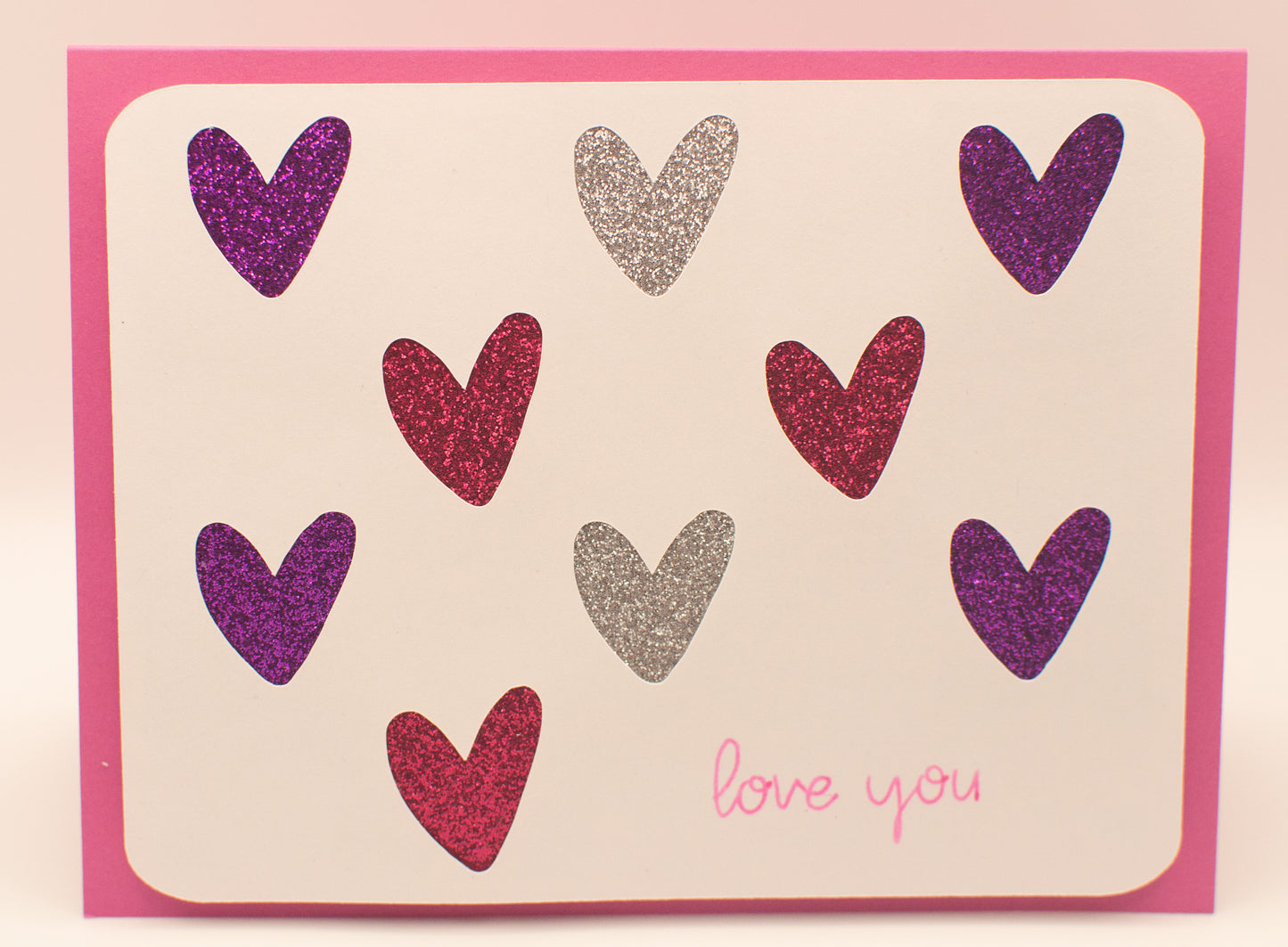 Love Card - Glitter Hearts