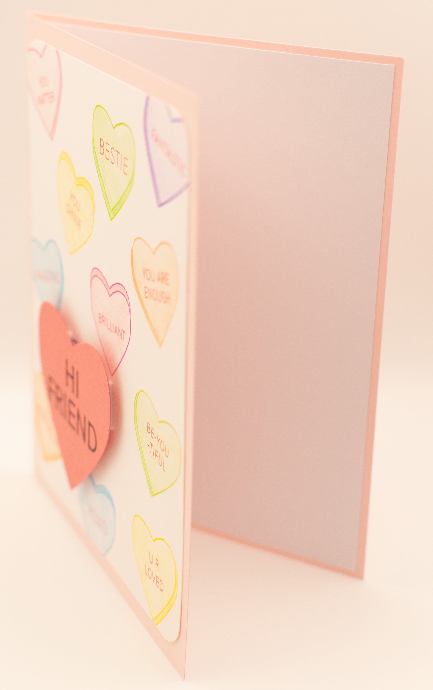Love Card - Candy Hearts - "Hi Friend"